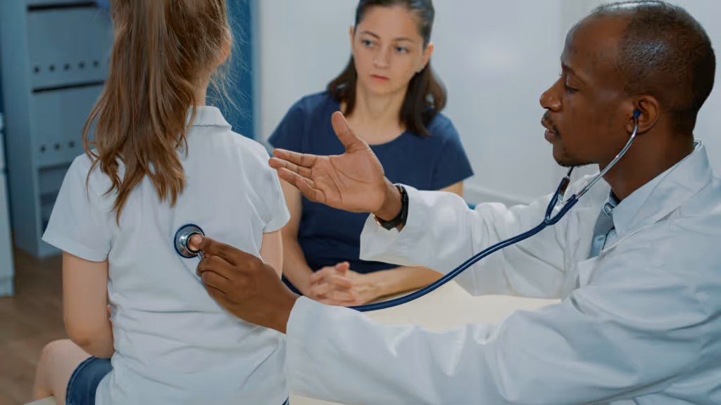 Prática médica ausculta